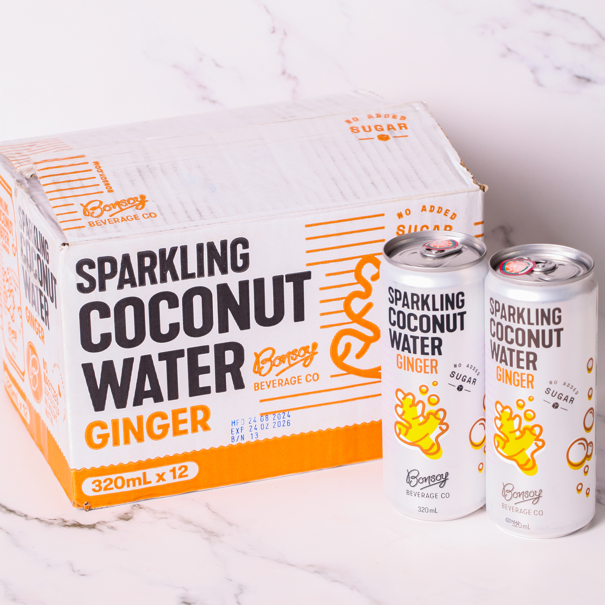 Sparkling Coconut Water with Ginger - Bonsoy x 12